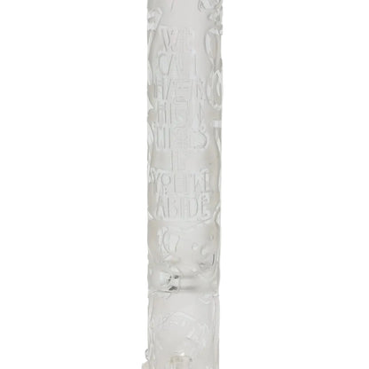 Governmint Glass x Liberty Clear Bubble Base Water Pipe - Grateful Dead Uncle Sam "High Times" Sandblast