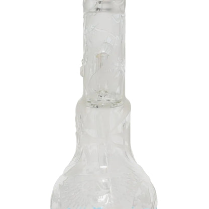Governmint Glass x Liberty Clear Bubble Base Water Pipe - Grateful Dead Uncle Sam "High Times" Sandblast