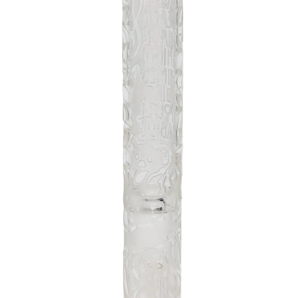 Governmint Glass x Liberty Clear Bubble Base Water Pipe - Grateful Dead Uncle Sam "High Times" Sandblast
