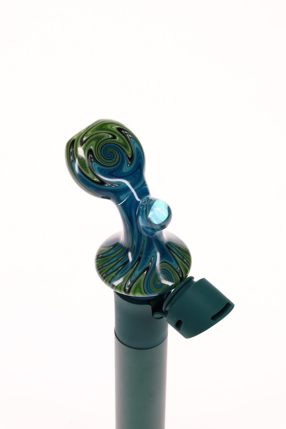 Dale Sommers Worked Pivot Mouthpiece with Opal - Blue & Green