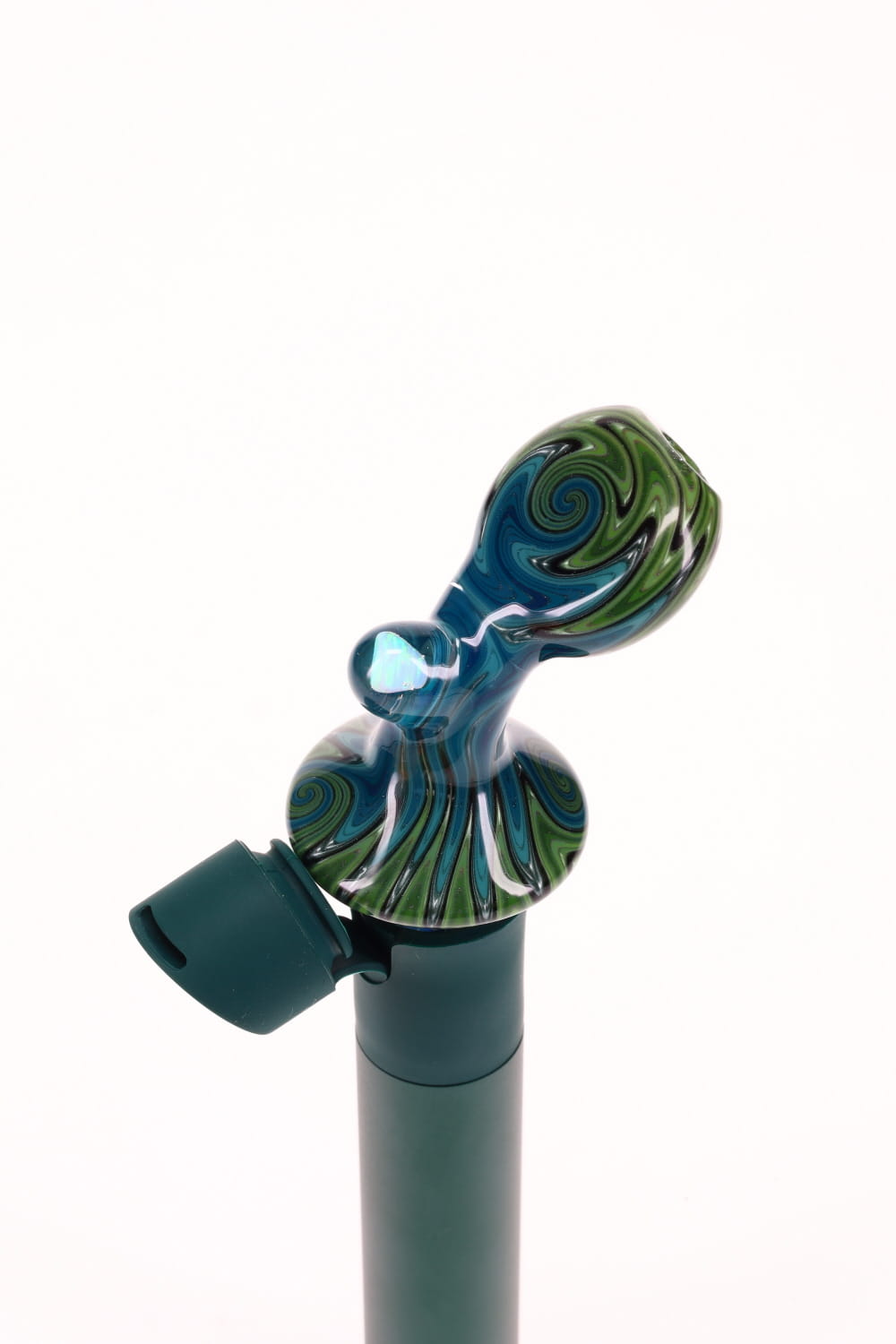 Dale Sommers Worked Pivot Mouthpiece with Opal - Blue & Green