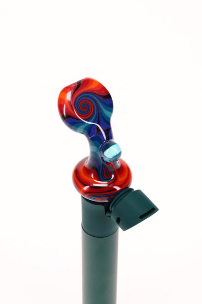 Dale Sommers Worked Pivot Mouthpiece with Opal - Blue, Purple & Orange
