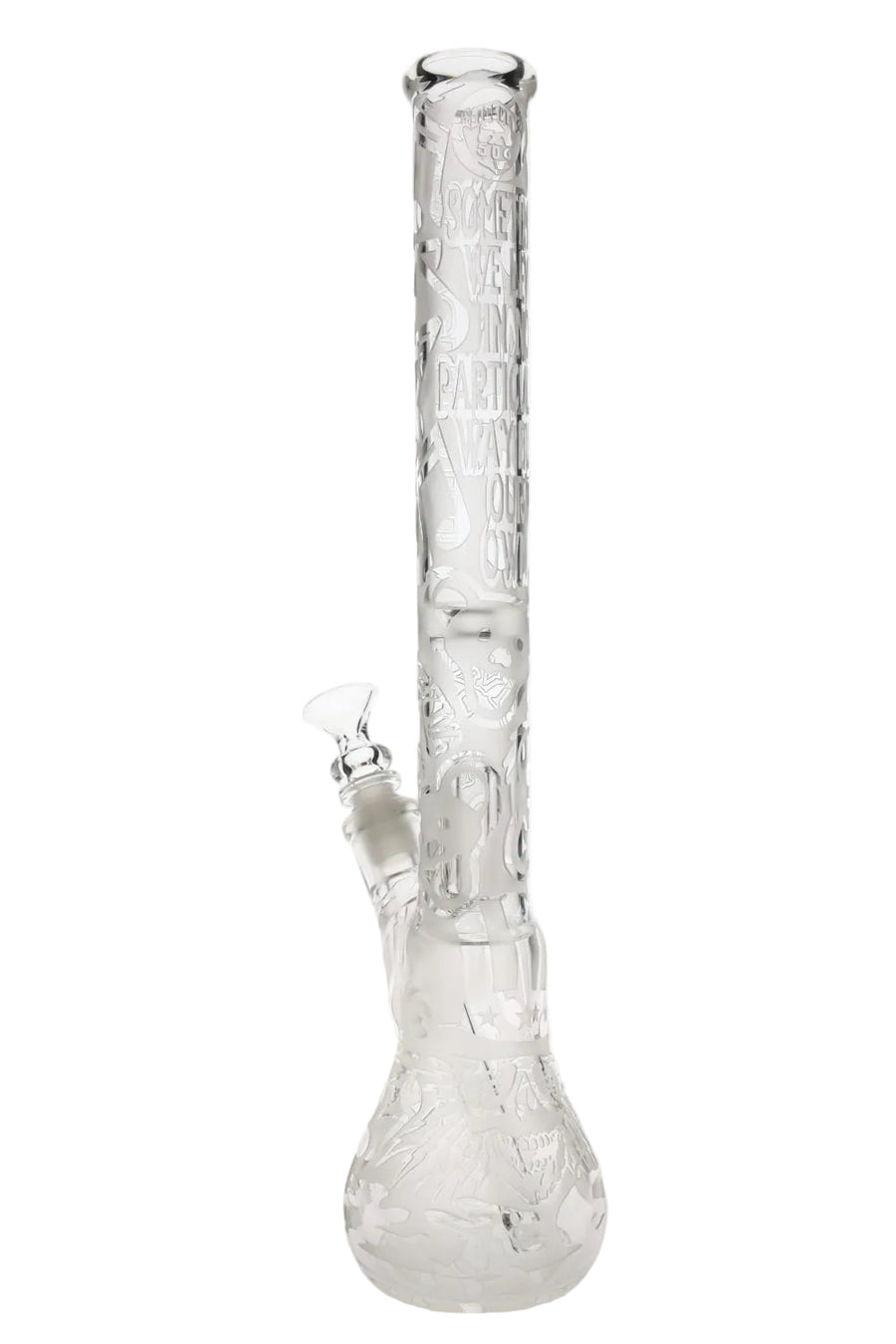 Governmint Glass x Liberty Clear Bubble Base Water Pipe - Grateful Dead Uncle Sam "Our Own" Sandblast
