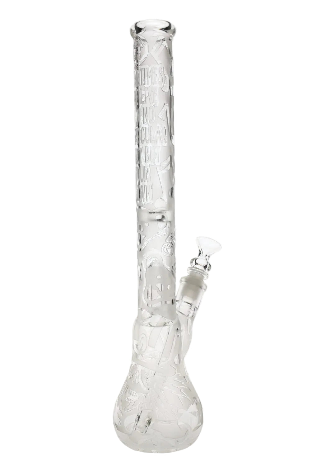 Governmint Glass x Liberty Clear Bubble Base Water Pipe - Grateful Dead Uncle Sam "Our Own" Sandblast
