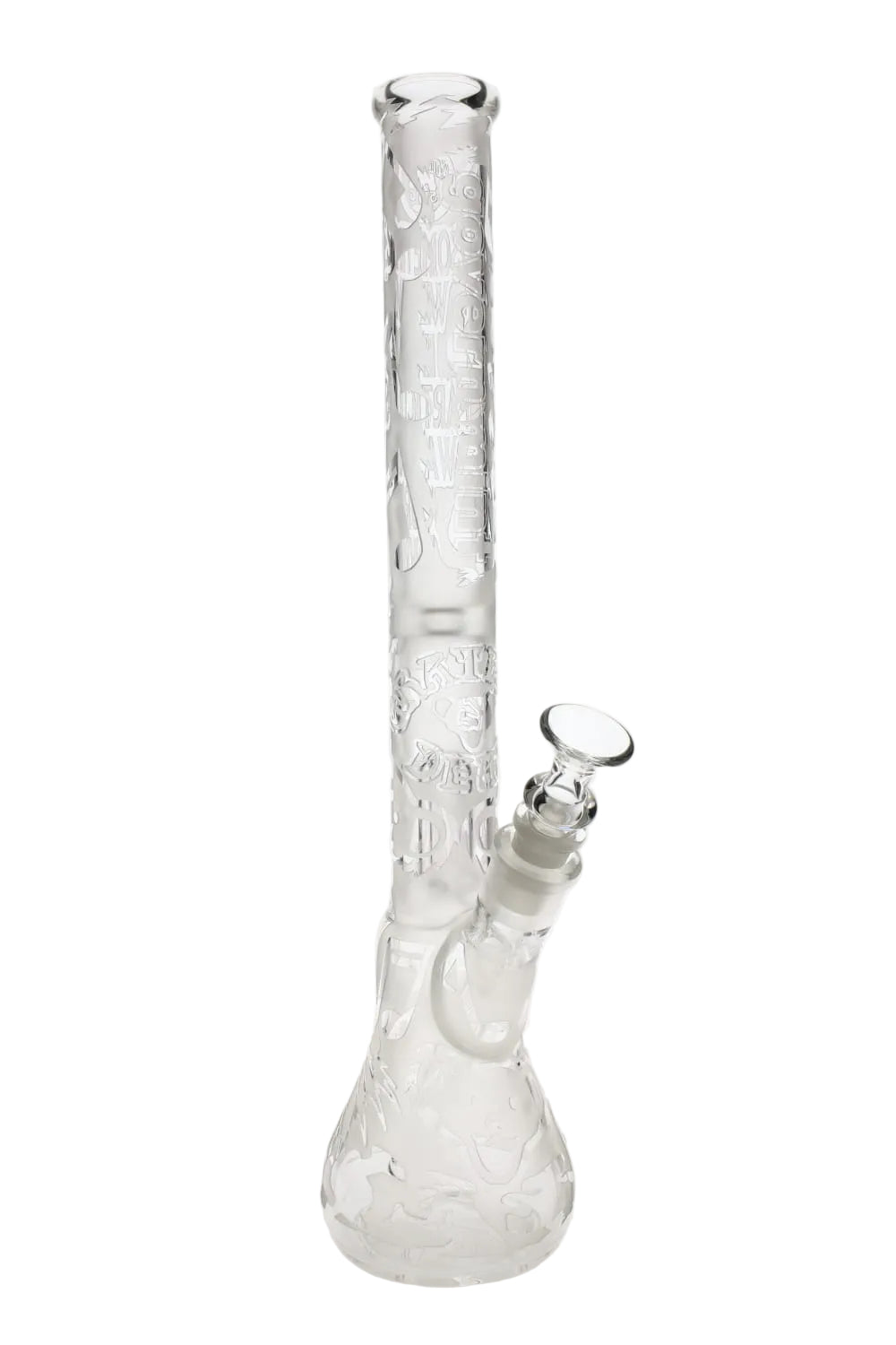 Governmint Glass x Liberty Clear Bubble Base Water Pipe - Grateful Dead Uncle Sam "Our Own" Sandblast