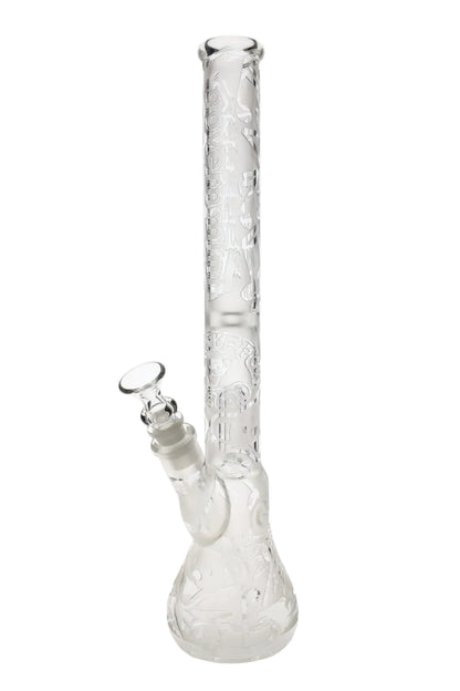 Governmint Glass x Liberty Clear Bubble Base Water Pipe - Grateful Dead Uncle Sam "Our Own" Sandblast