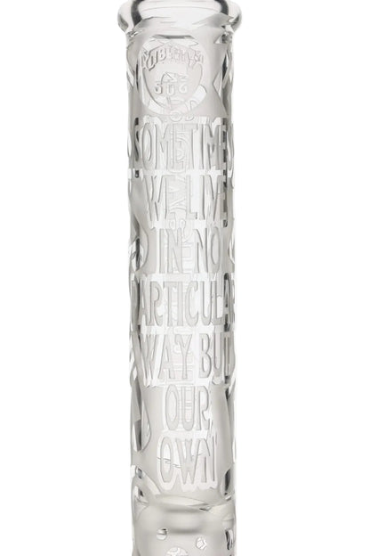 Governmint Glass x Liberty Clear Bubble Base Water Pipe - Grateful Dead Uncle Sam "Our Own" Sandblast