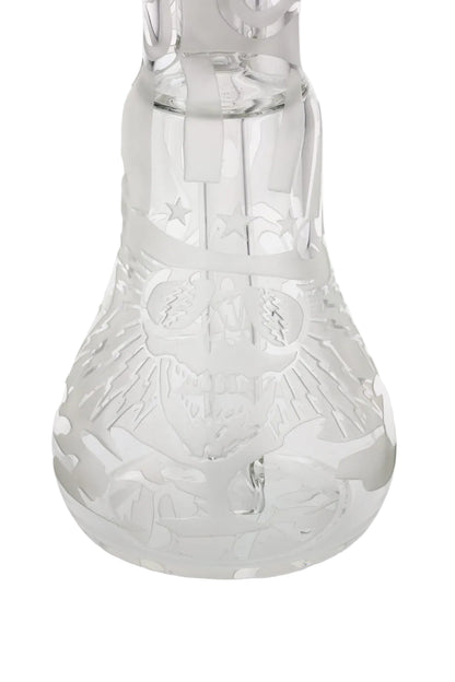 Governmint Glass x Liberty Clear Bubble Base Water Pipe - Grateful Dead Uncle Sam "Our Own" Sandblast