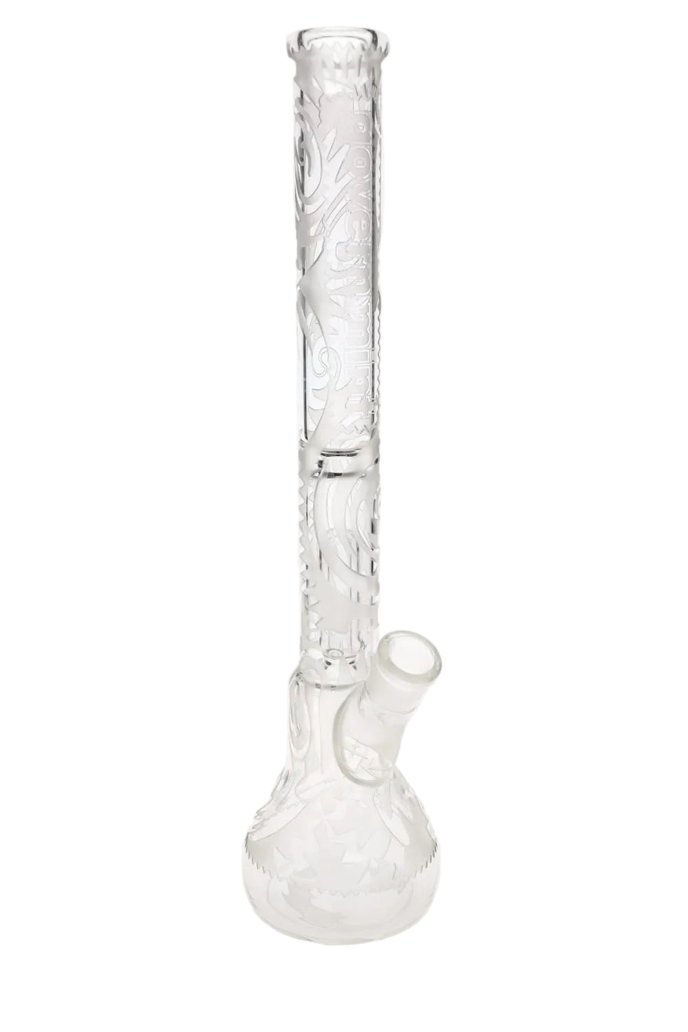 Governmint Glass x Liberty Clear Bubble Base Water Pipe - Wig Wag Sandblast