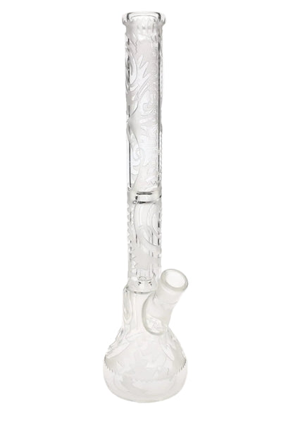 Governmint Glass x Liberty Clear Bubble Base Water Pipe - Wig Wag Sandblast