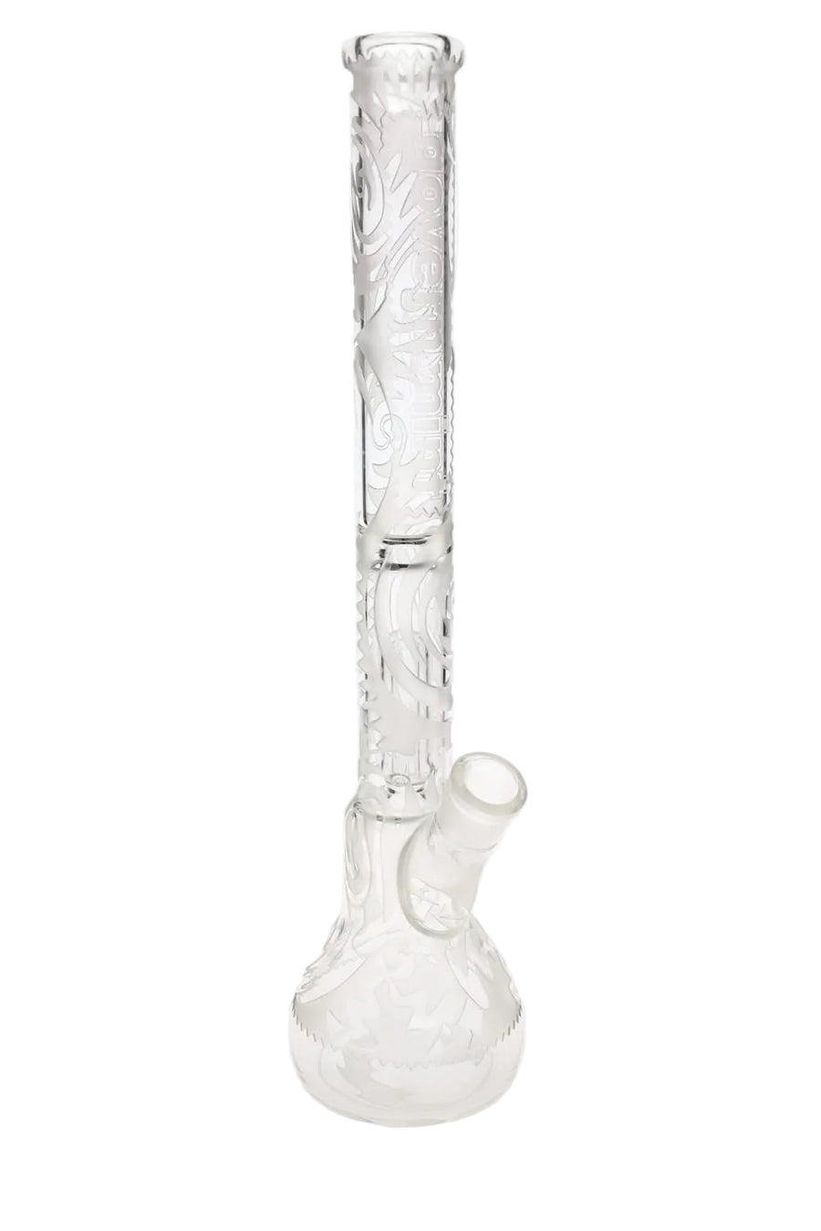 Governmint Glass x Liberty Clear Bubble Base Water Pipe - Wig Wag Sandblast