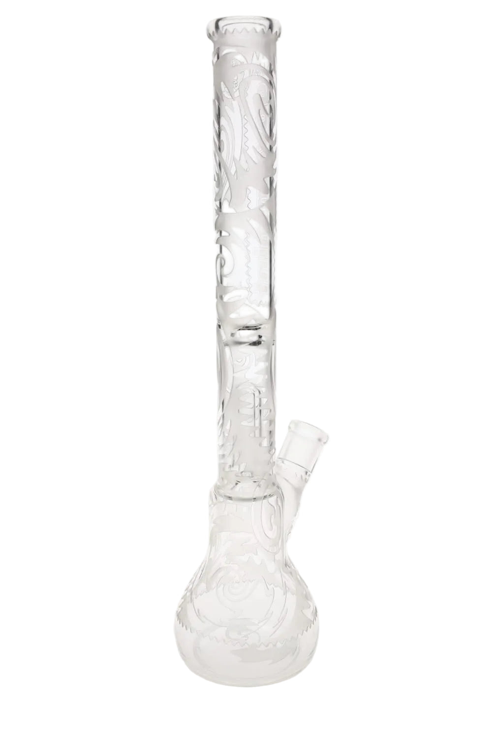 Governmint Glass x Liberty Clear Bubble Base Water Pipe - Wig Wag Sandblast
