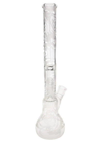 Governmint Glass x Liberty Clear Bubble Base Water Pipe - Wig Wag Sandblast