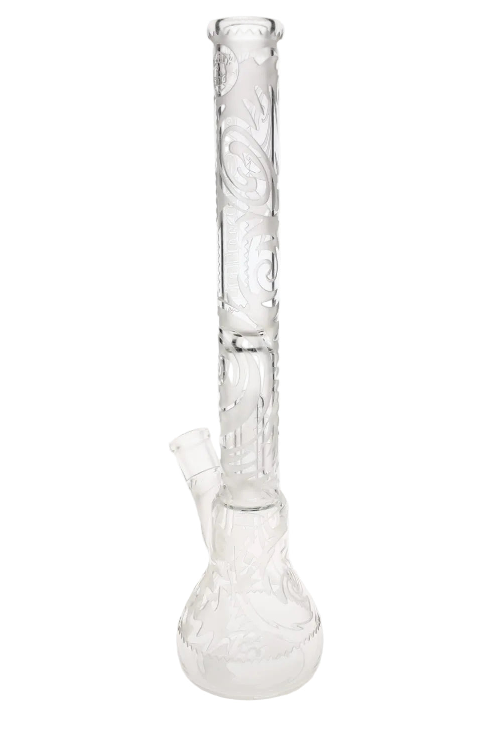 Governmint Glass x Liberty Clear Bubble Base Water Pipe - Wig Wag Sandblast