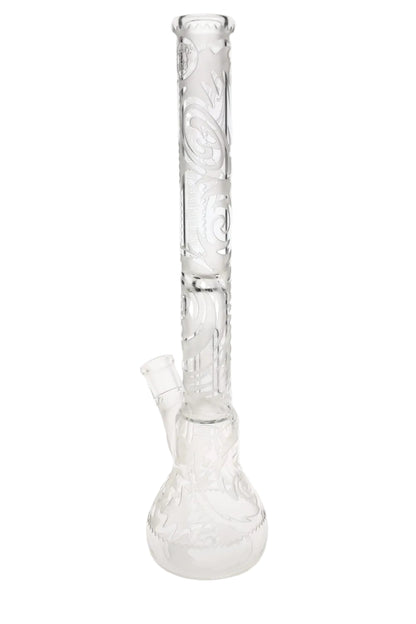 Governmint Glass x Liberty Clear Bubble Base Water Pipe - Wig Wag Sandblast
