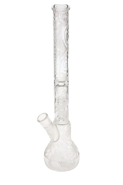 Governmint Glass x Liberty Clear Bubble Base Water Pipe - Wig Wag Sandblast