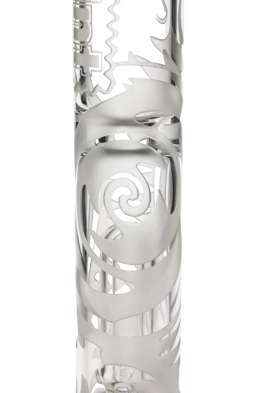 Governmint Glass x Liberty Clear Bubble Base Water Pipe - Wig Wag Sandblast