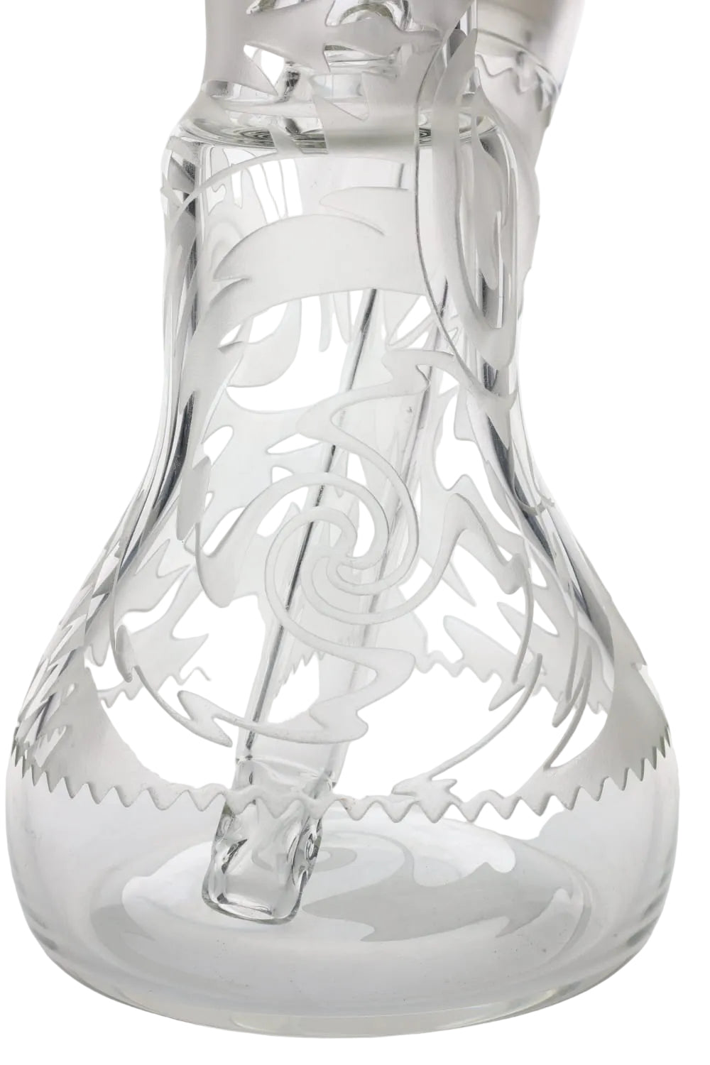 Governmint Glass x Liberty Clear Bubble Base Water Pipe - Wig Wag Sandblast