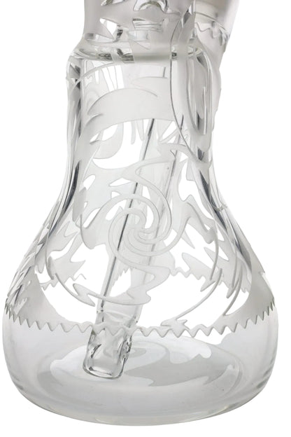 Governmint Glass x Liberty Clear Bubble Base Water Pipe - Wig Wag Sandblast
