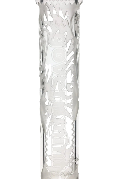 Governmint Glass x Liberty Clear Bubble Base Water Pipe - Wig Wag Sandblast