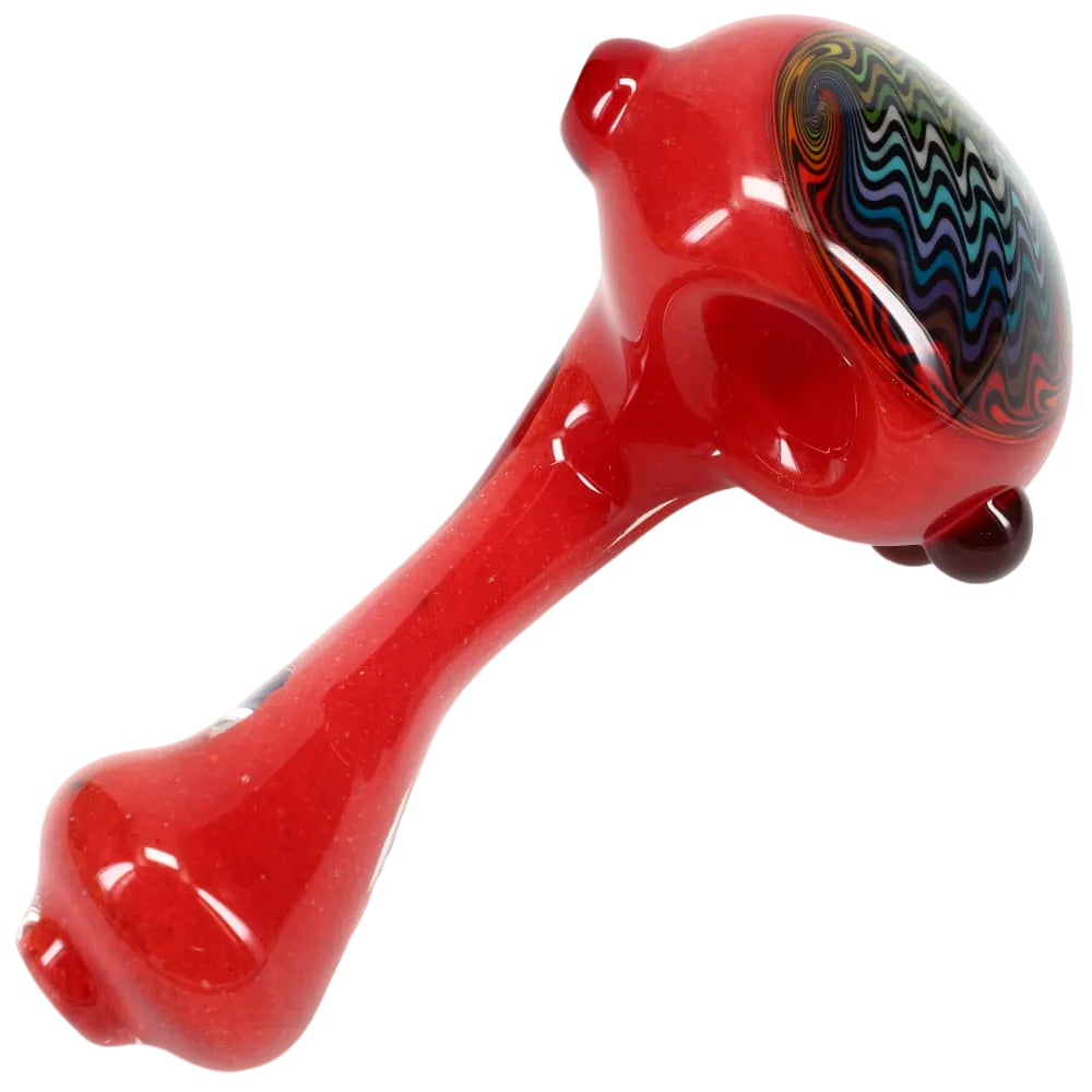Matty White Glass Large Frit Wig Wag Cap Sherlock