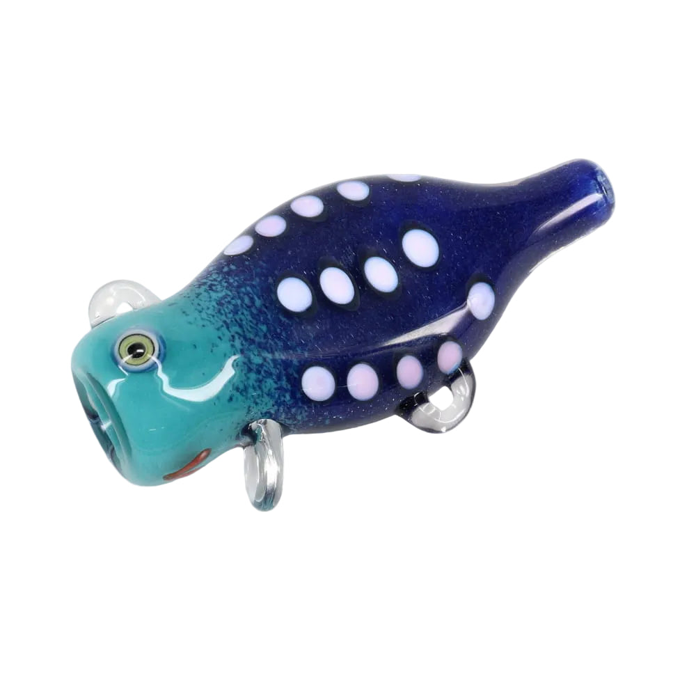 Matty White Glass Frog/Fish Assorted Chillum