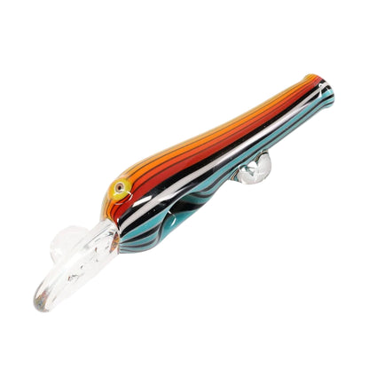 Matty White Glass Linework Fishing Lure Spoon - Assorted