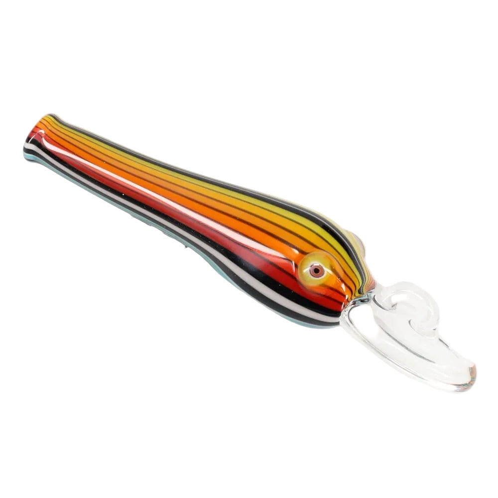 Matty White Glass Linework Fishing Lure Spoon - Assorted
