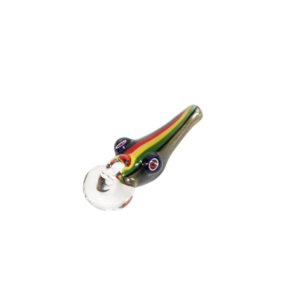 Matty White Glass Mini Linework Fishing Lure Spoon