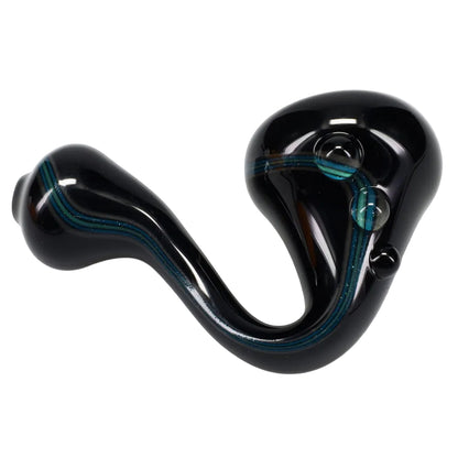 Matty White Glass Black Color Stripe Sherlock