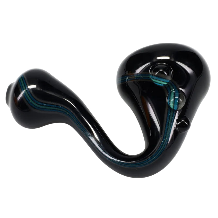 Matty White Glass Black Color Stripe Sherlock