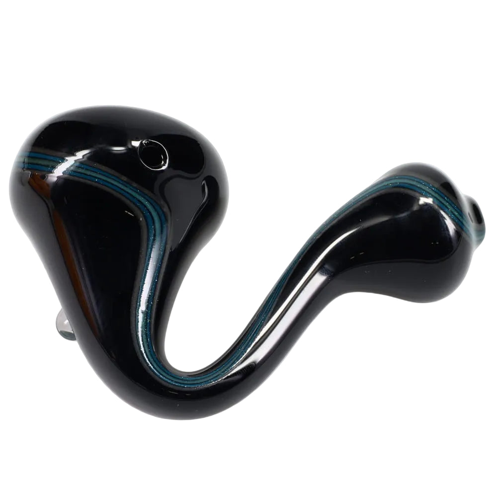 Matty White Glass Black Color Stripe Sherlock