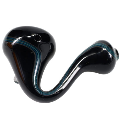 Matty White Glass Black Color Stripe Sherlock
