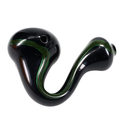 Matty White Glass Black Color Stripe Sherlock