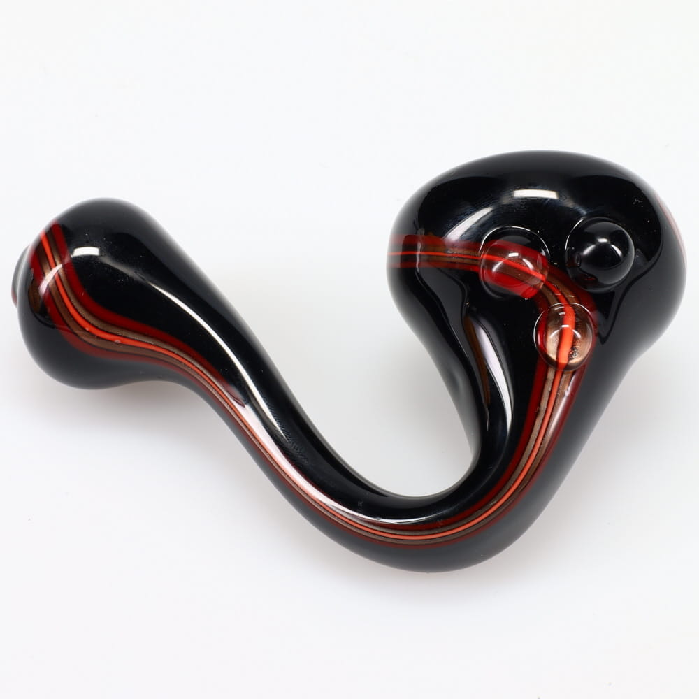 Matty White Glass Black Color Stripe Sherlock