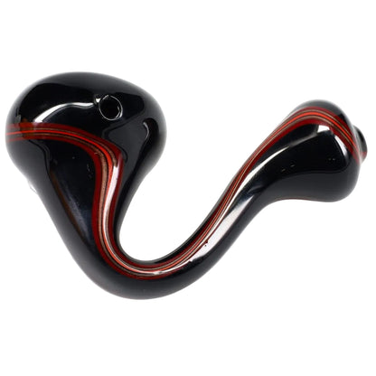 Matty White Glass Black Color Stripe Sherlock