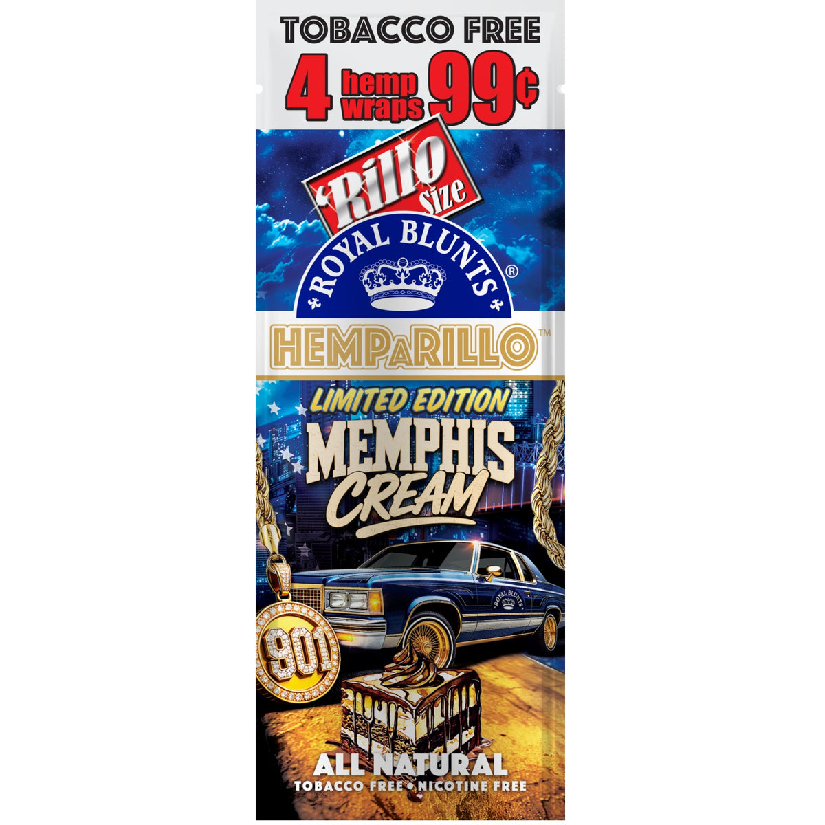 Hemparillo Wraps 4 Pack - Memphis Cream