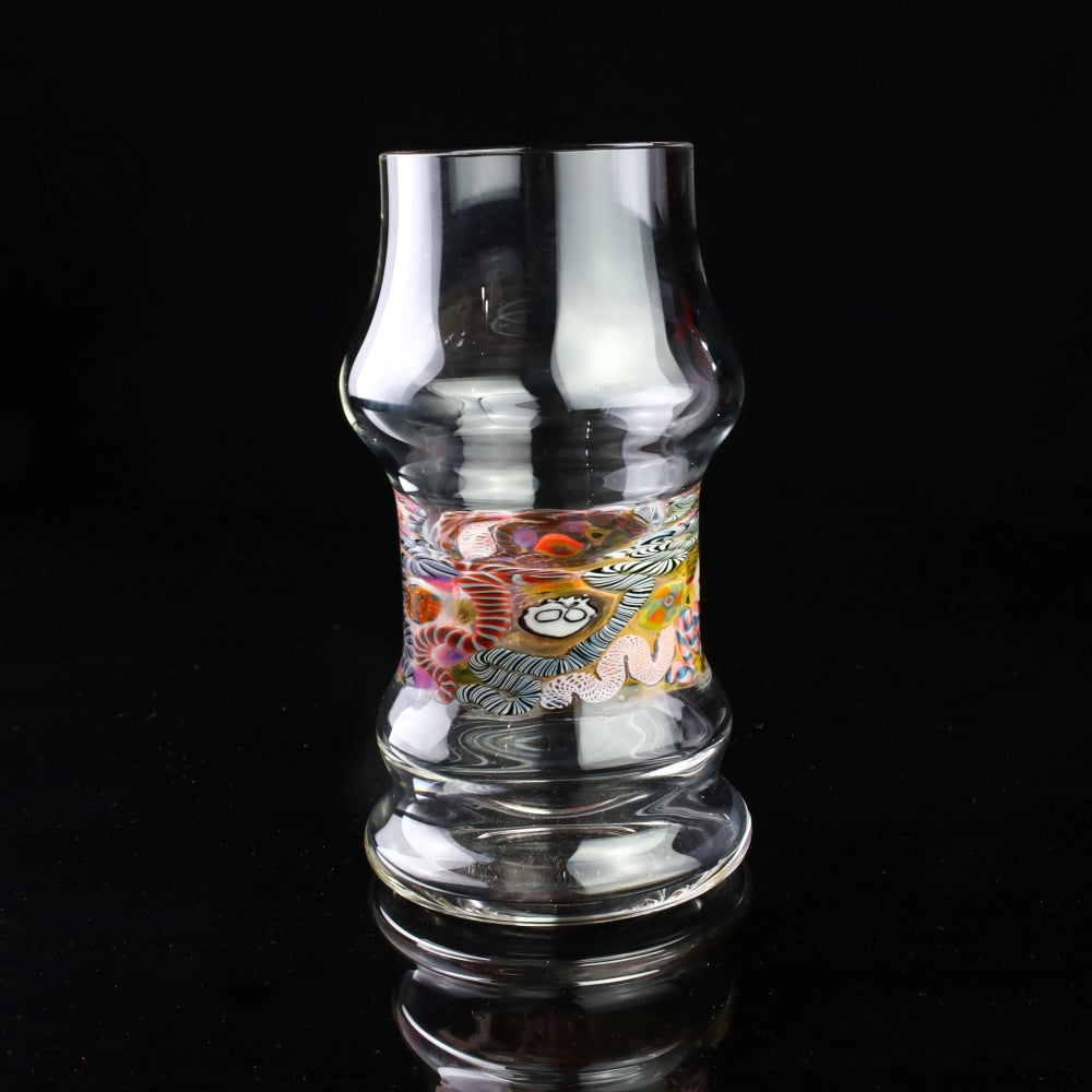 Millennium Glass Clear with Linework and Confetti Drinking Vessel 7