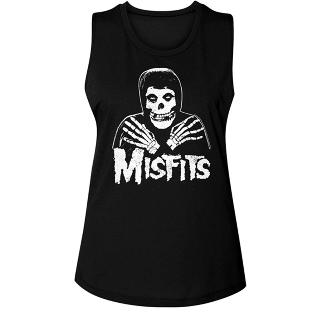 Misfits Skull Crossed Arms Ladies Tank Top