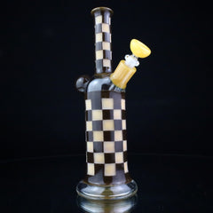 Niko Cray Brown & Tan Sand Blasted Checkered Pattern Tube