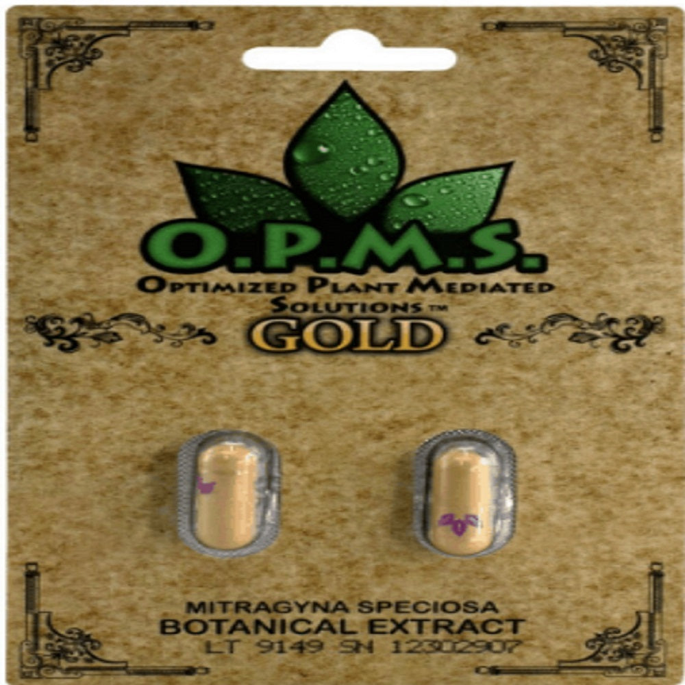 OPMS Gold Kratom Extract Capsules 2 Count