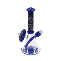 P.A. Jay Glass Royal Blue Worked Beaker