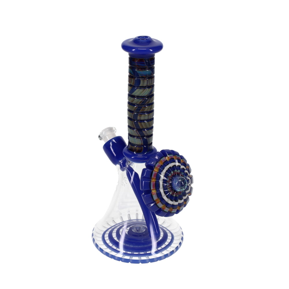 P.A. Jay Glass Royal Blue Worked Beaker