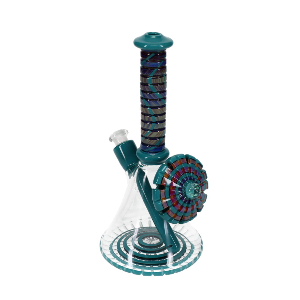 P.A. Jay Glass Turquoise Worked Beaker