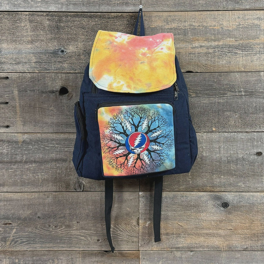 Grateful Dead Tree Mandala Tie Dyed Cotton Backpack SALE