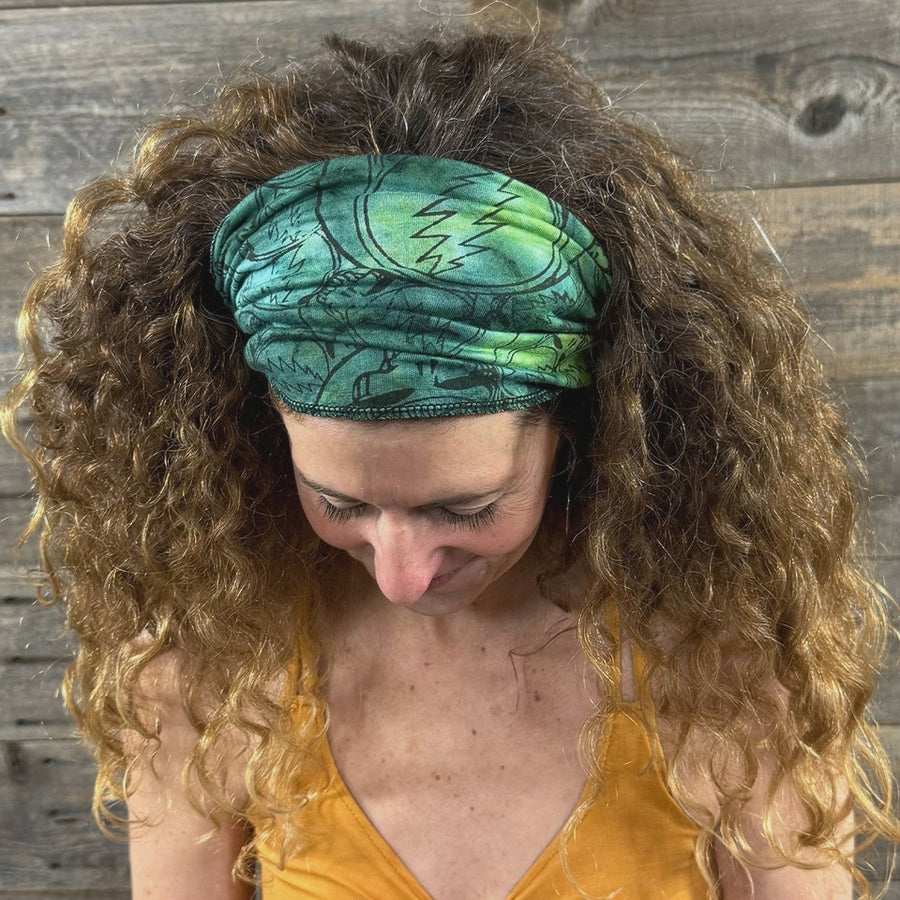 Grateful Dead Green Tie Dyed SYF Headband