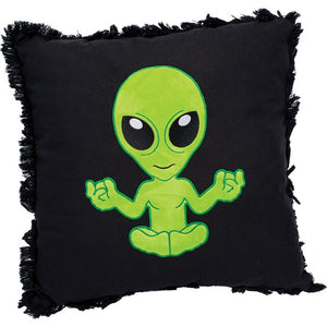 Black Alien Plush Pillow