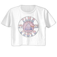 Pink Floyd Sketch Prism Circle Festival Ladies Crop Top T-Shirt