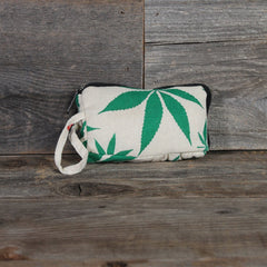 Pot Leaf Padded Stash Bag w/ Single Pocket - 5.5 x 3.5
