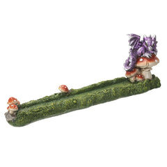 Purple Dragon on Mushroom Incense Burner
